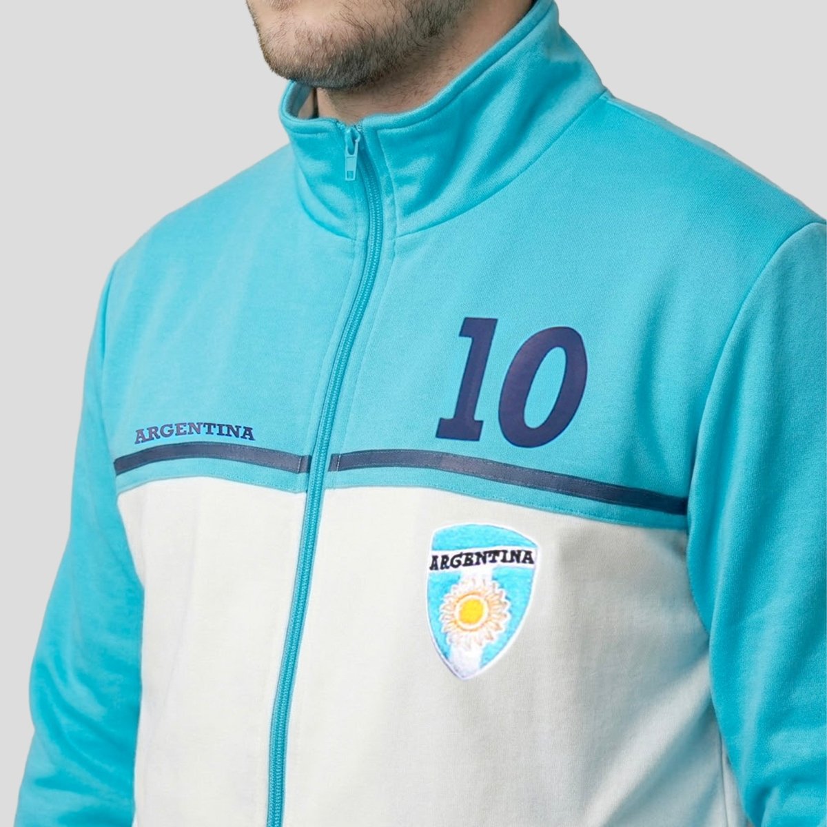 Sudadera Plus Size Deportiva de Argentina para Hombre Futbolera - Greenlander