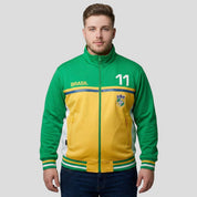 Sudadera Plus Size Deportiva de Brasil para Hombre Futbolera - Greenlander