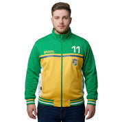 Sudadera Plus Size Deportiva de Brasil para Hombre Futbolera - Greenlander
