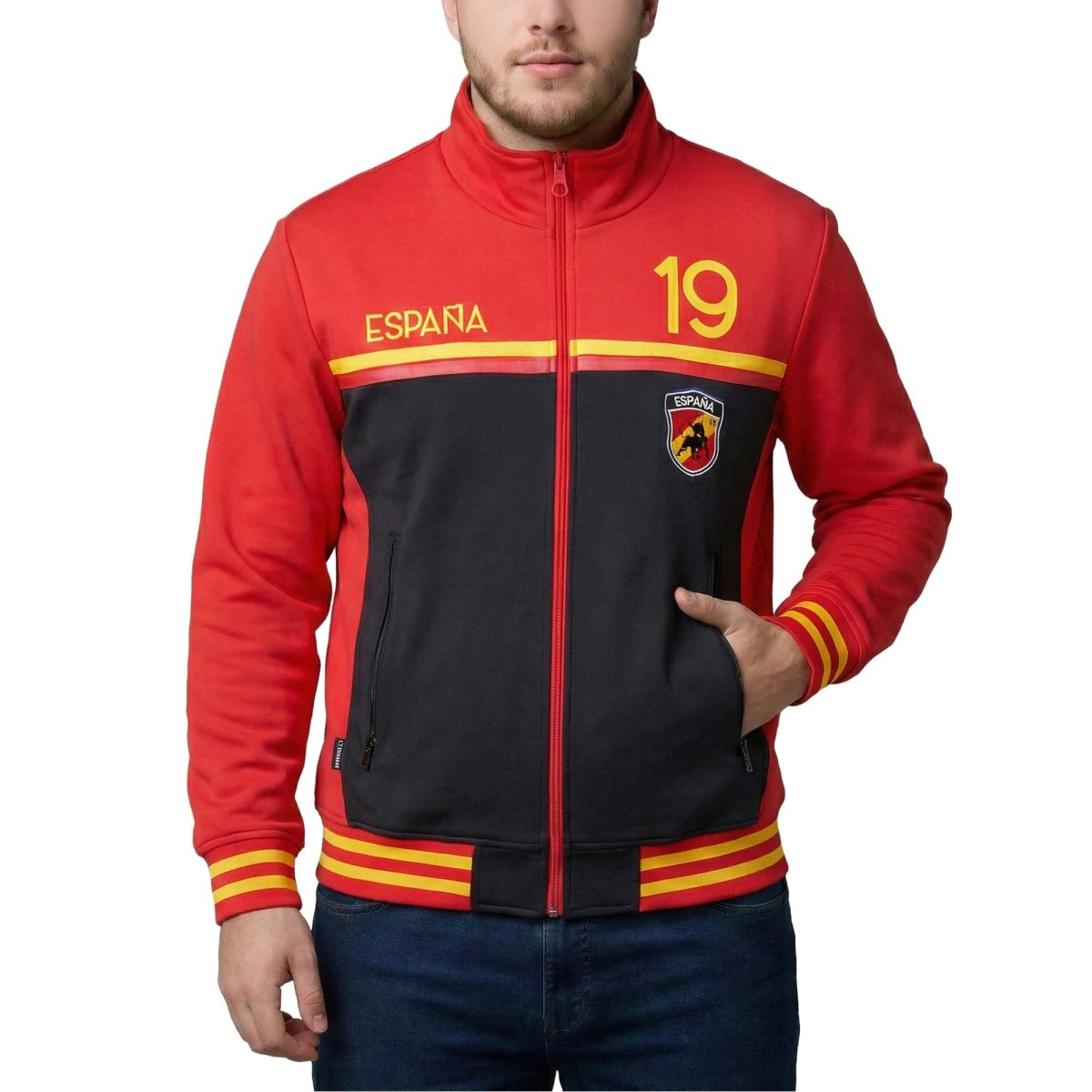 Sudadera Plus Size Deportiva de España para Hombre Futbolera - Greenlander