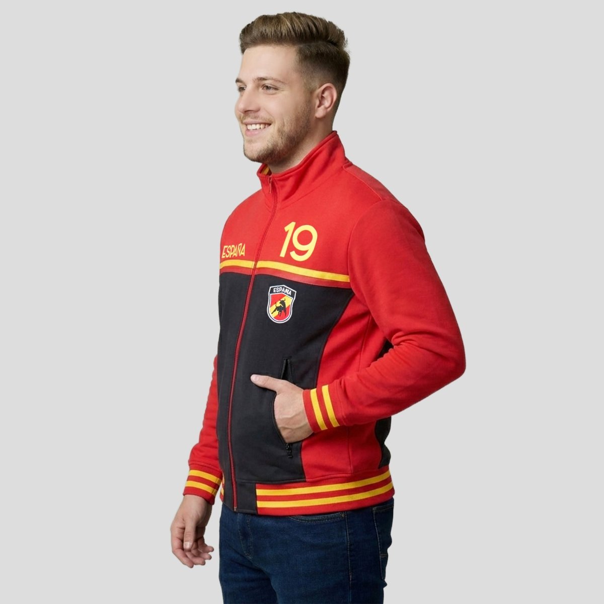 Sudadera Plus Size Deportiva de España para Hombre Futbolera - Greenlander