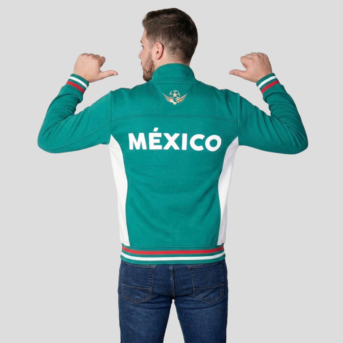 Sudadera Plus Size Deportiva de México para Hombre Futbolera - Greenlander