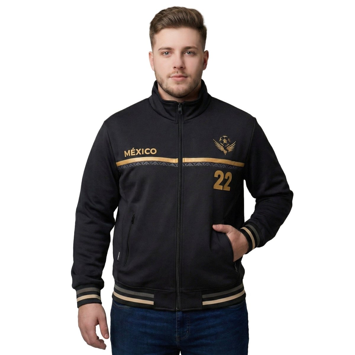 Sudadera Plus Size Deportiva de México para Hombre Futbolera - Greenlander