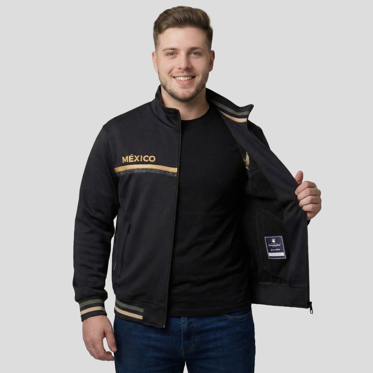 Sudadera Plus Size Deportiva de México para Hombre Futbolera - Greenlander