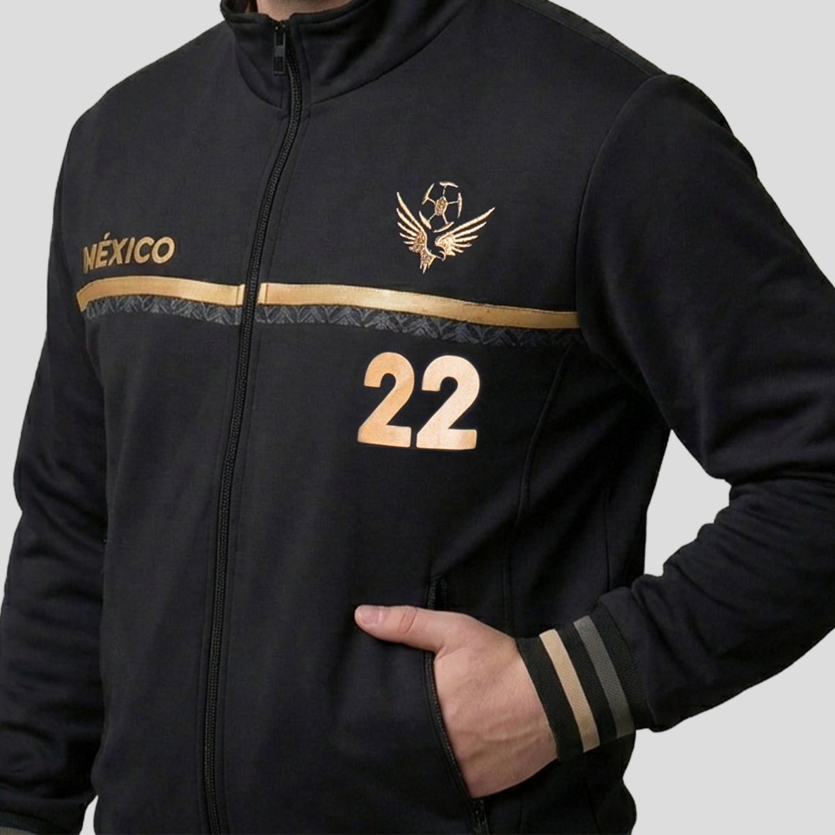 Sudadera Plus Size Deportiva de México para Hombre Futbolera - Greenlander