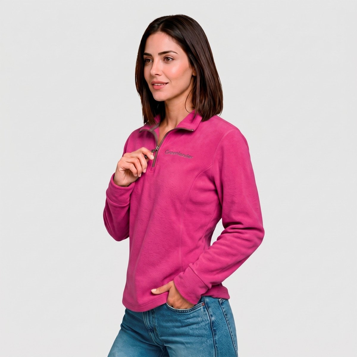 Sudadera Polar Fleece para Mujer con Cuello Alto y Medio Cierre | Greenlander - Greenlander