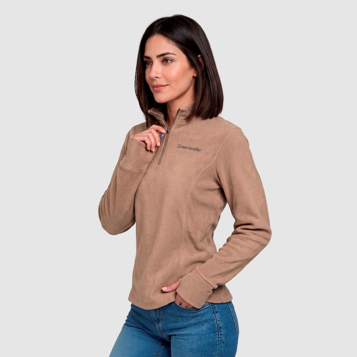 Sudadera Polar Fleece para Mujer con Cuello Alto y Medio Cierre | Greenlander - Greenlander