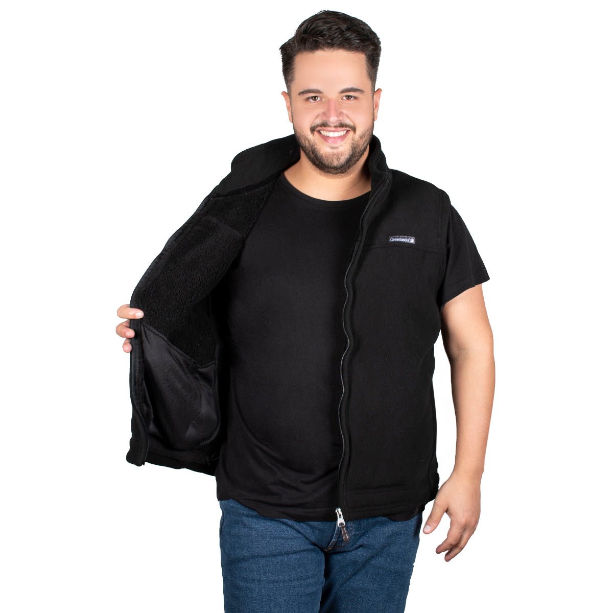 Chaleco Fleece Cuello Alto Hombre Plus Size - The Original Greenlander