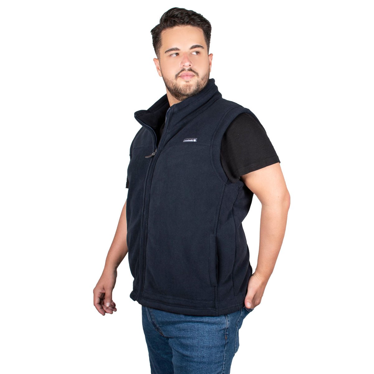 Chaleco Fleece Cuello Alto Hombre Plus Size - The Original Greenlander