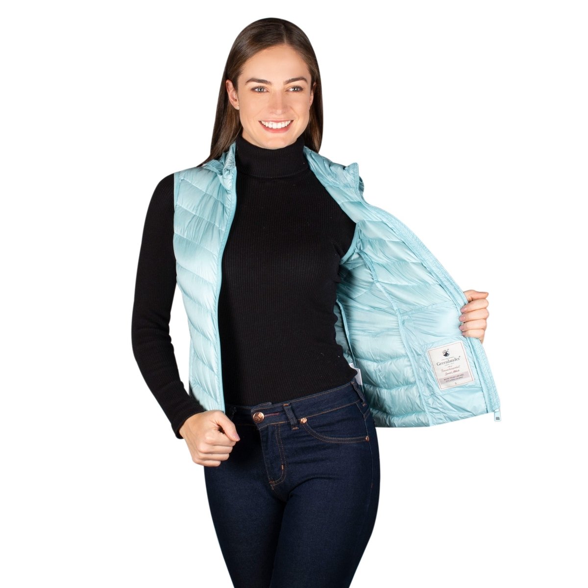 Chaleco Pluma Ligera con Gorro Mujer - The Original Greenlander