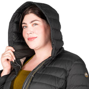 Chamarra De Pluma Capitonada Con Gorro Plus Size Mujer Premium Collection - The Original Greenlander