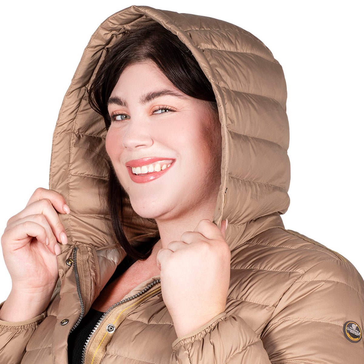 Chamarra De Pluma Capitonada Con Gorro Plus Size Mujer Premium Collection - The Original Greenlander